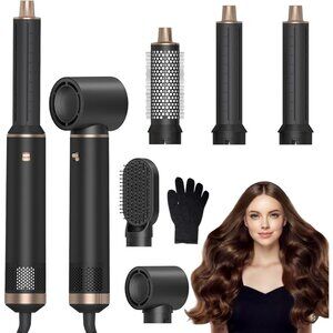 Blow Dryer Brush 5 in 1: Ionic Hot Air Styler Hair Dryer Brush Blow Dryer Set